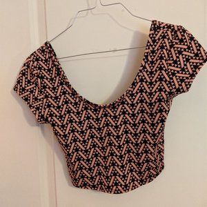 Pattern Crop Top